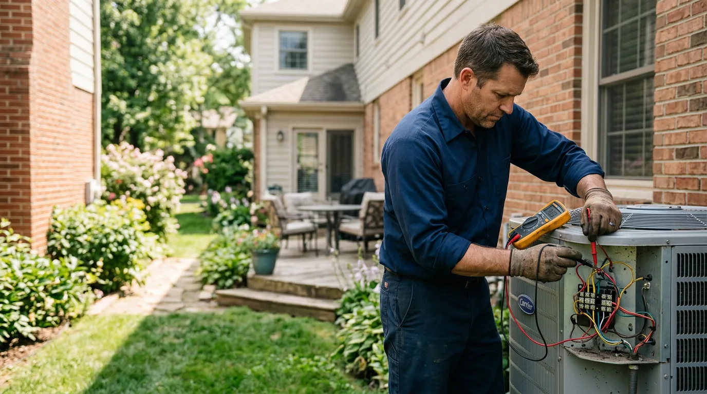 HVAC technician working near Watford City, ND